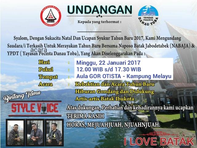Naposo Batak Jabodetabek Bersama YPDT akan Tahun Baruan Bersama Bahas Bona Pasogit