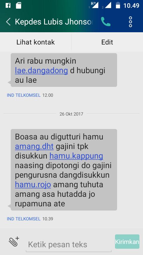 Kepala Desa Jonson Lubis Tuding Kepala Desa Lainnya di Taput Lakukan Pemotongan Dana Desa