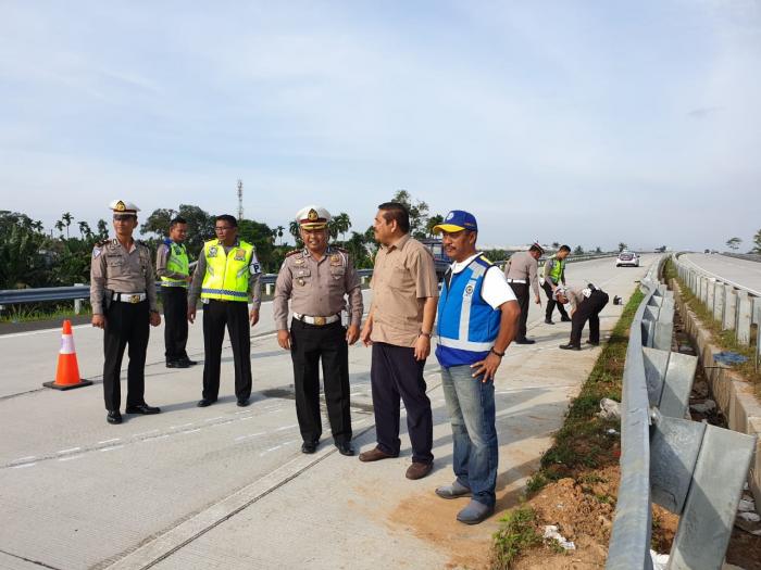 Pasca Kecelakaan Beruntun, Anggota DPD RI Tinjau Jalan Tol Medan -Tebing Tinggi