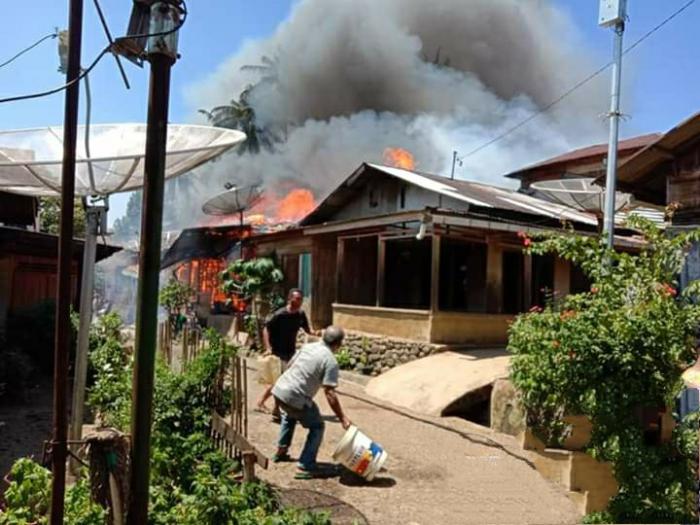 14 Rumah di Marancar Ludes Terbakar