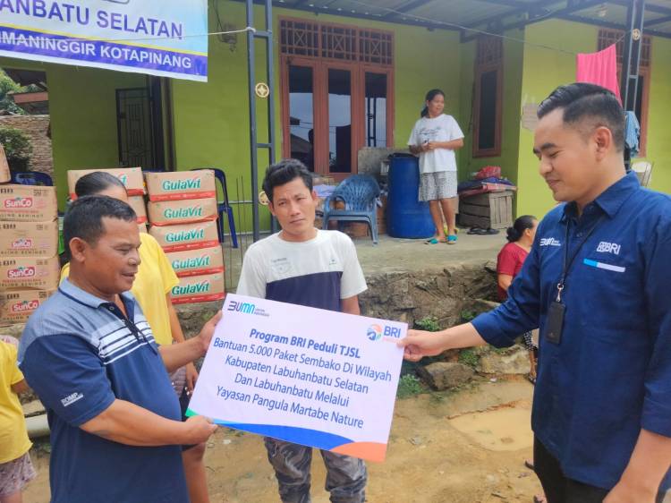 Peduli TJSL, BRI BO Kotapinang Salurkan Bantuan 5000 Paket Sembako Melalui Yayasan PAMANA
