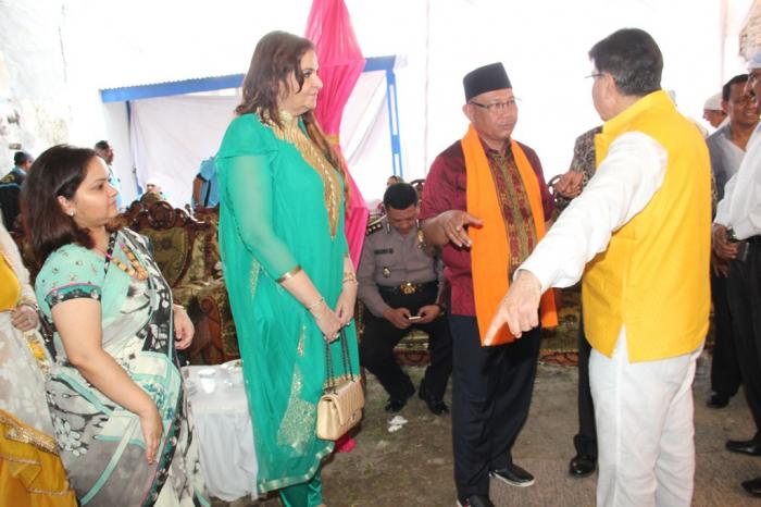 Akhyar Nasution Letakkan Batu Pertama Pembangunan Gedung Kuil