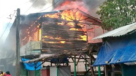 Ini Dugaan Penyebab Terbakarnya Pasar Tavip Binjai