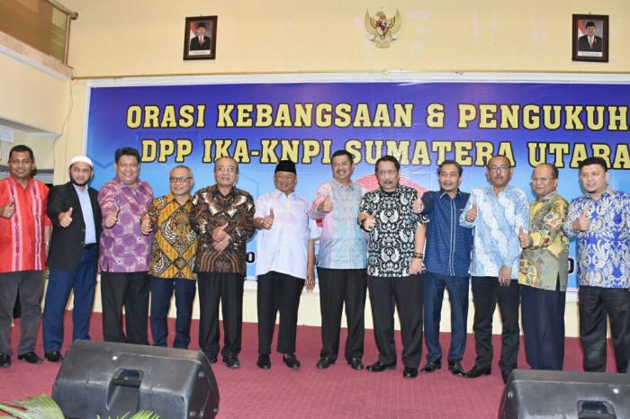 Alumni KNPI Sumut Dikukuhkan, Syamsul Arifin: Tidak Ada Pengabdian Yang Pensiun