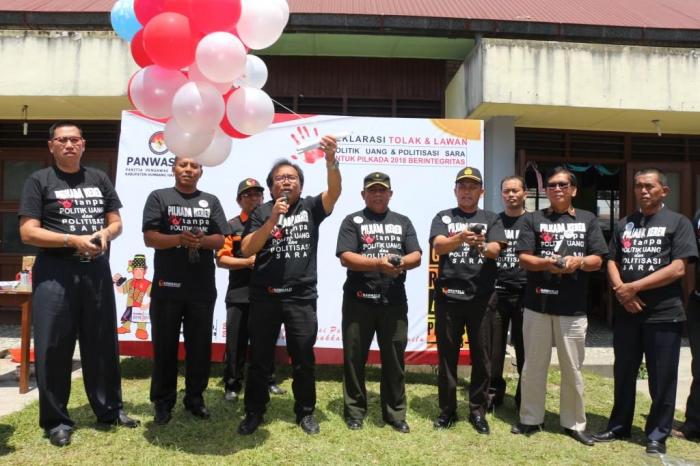 Panwaslih Deklarasikan Tolak dan Lawan Politik Uang dan Politisasi SARA di Humbahas
