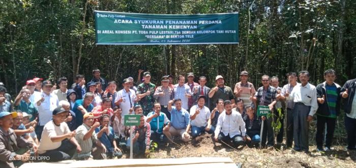 Bersama Kelompok Tani Hutan "Bersama", TPL Lakukan Penanaman Kemenyan