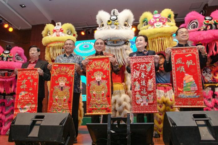 Pelantikan PSMTI Diramaikan Ornamen Ciri Khas Budaya Tionghoa