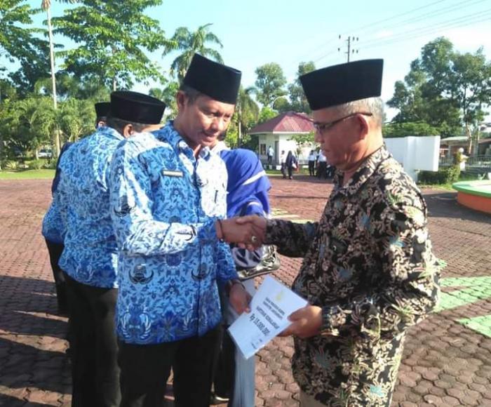 Keluarga Korpri Purna Tugas di Labuhanbatu Terima Santunan