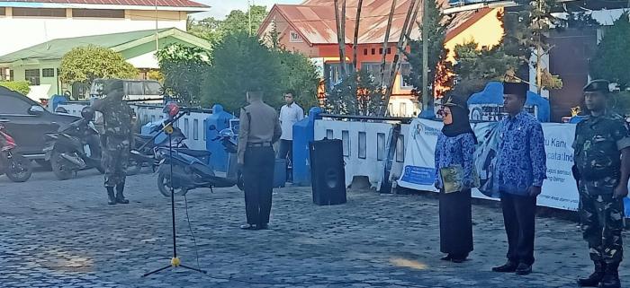 AKP Napsanto SH Pimpin Upacara Hari Kesadaran Nasional Kecamatan Porsea