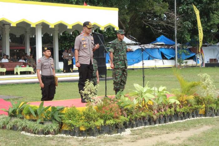 Kapolres Labuhanbatu Bersama Dandim 0209/LB Gelar Apel Kesiapan 3 Pilar Plus