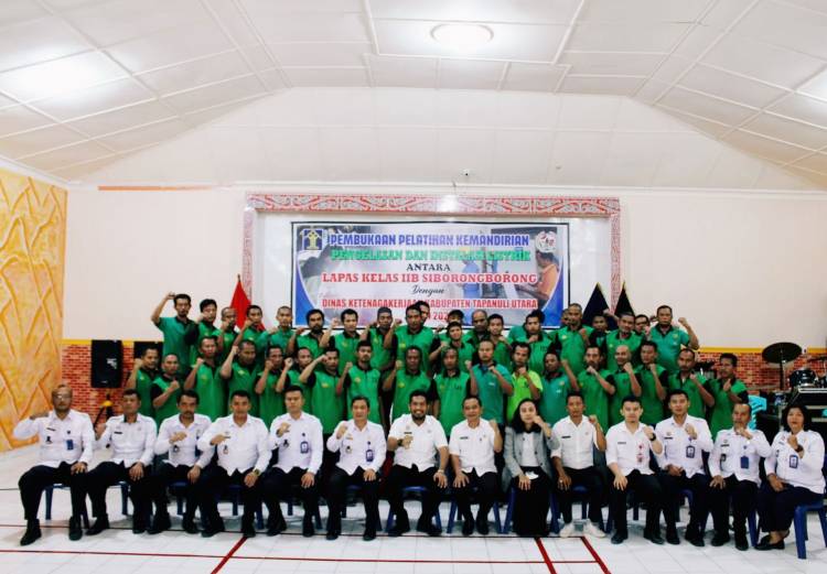 Lapas Kelas II B  Siborongborong Kembali Menyelenggarakan Program Pelatihan Kemandirian Bersertifikat Untuk Warga Binaan