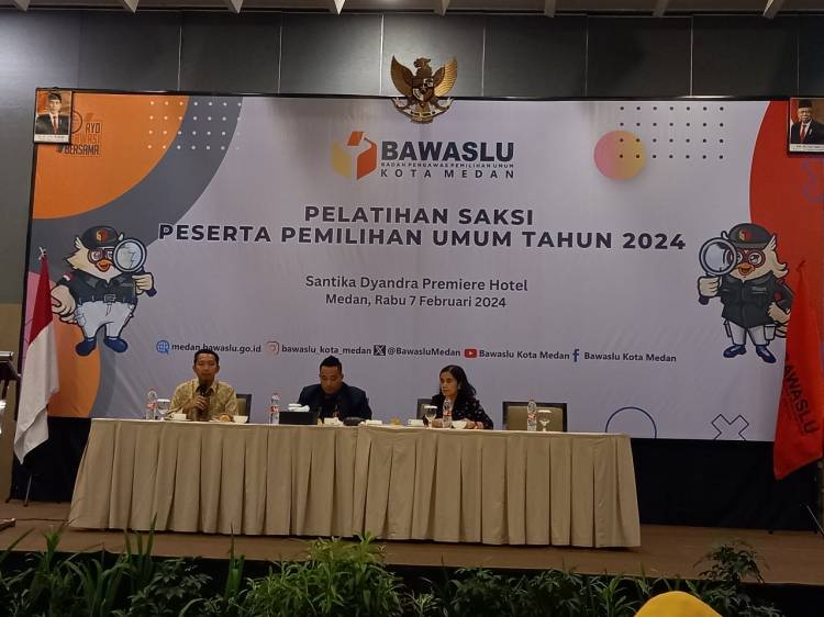 Jelang Pemilu, Bawaslu Medan Gelar Pelatihan Saksi, Ferlando Simanungkalit: Para Saksi Mohon Bantu Penyelenggara Pemilu
