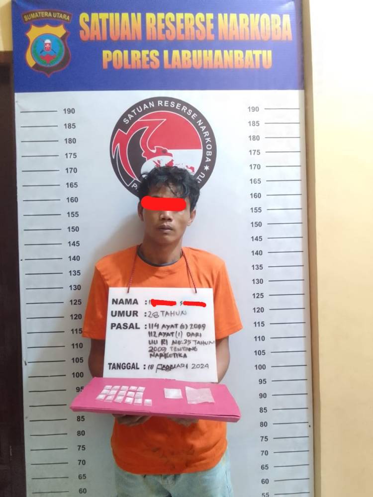 Terima Dumas, Satres Narkoba Polres Labuhanbatu Tangkap Penjual Narkoba
