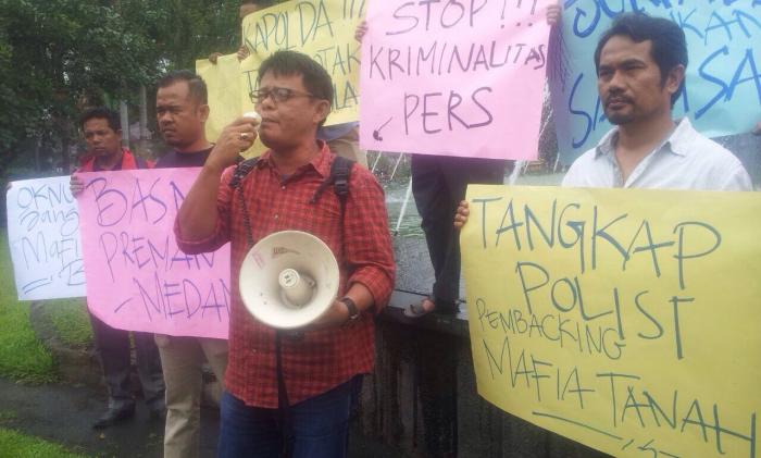 Kekerasan Terhadap Pers Marak, Jurnalis di Medan Aksi Damai