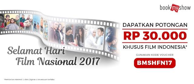 Rayakan Hari Film Nasional, Tiket Bioskop Diskon Rp 30.000