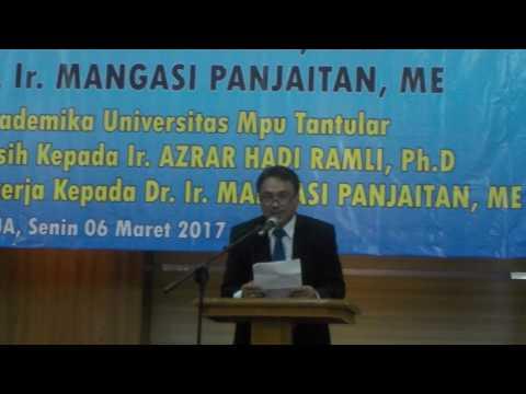 Dr. Ir. Mangasi Panjaitan, ME Jadi Rektor Universitas Mpu Tantular