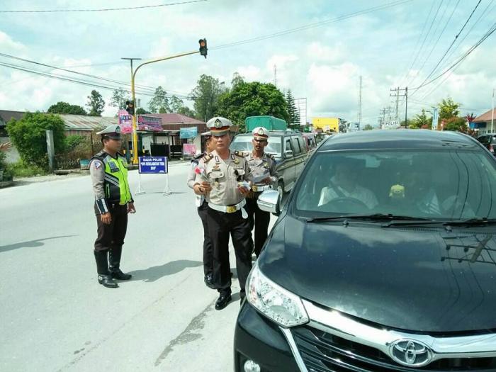 Satlantas Polres Humbahas Gelar Ops Keselamatan Toba