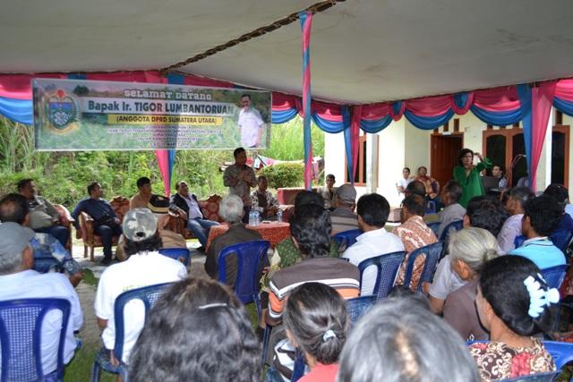 Anggota DPRD-SU Ir Tigor Lumbantoruan Reses di Kecamatan Sipohon Desa Hutaraja