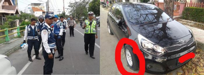 Dishub Kembali Gembosi Mobil Parkir Sembarang Depan Mie Aceh Titi Bobrok