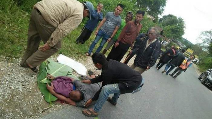 Rafael Silaban Warga Dolokmargu Tewas Ditabrak Dump Truk di Humbahas