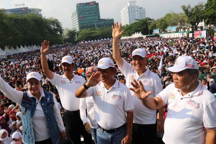 Kapolda & Wali Kota Bersama Seratusan Ribu Warga Ikut MRSF 2019 Dukung Tertib lalu Lintas