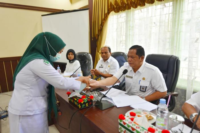 Cegah Corona, Kantor Walikota Padangsidimpuan Lakukan Pemeriksaan Suhu Tubuh