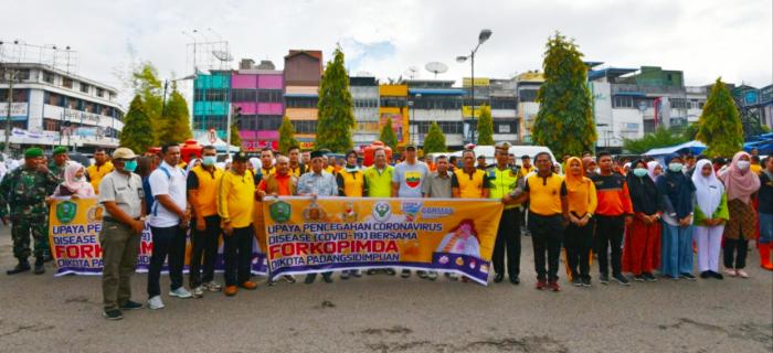 Cegah Virus Corona, Forkopimda Padangsidimpuan Lakukan Penyemprotan