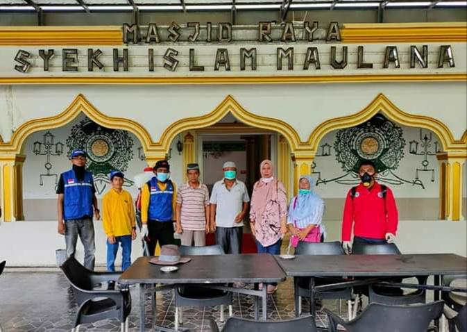 Sejumlah Rumah Ibadah di Padangsidimpuan Disemprot Disinfektan