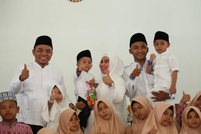 Milad Ke 7 Tahun, Putra dan Putri Bupati Labuhanbatu Sukuran Ke Panti Asuhan