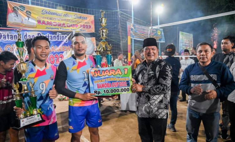 Tutup Samora Cup 2022, Walikota Sidempuan Berharap Bola Voli Semakin Digemari