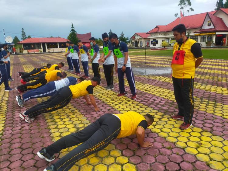 Ukur Kondisi Fisik Anggota Polres Humbang Hasundutan, Adakan Tes Kesemaptaan Jasmani