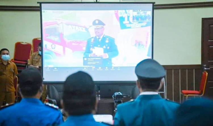 Wakil Walikota Sidempuan Ikuti HUT Damkar Secara Virtual