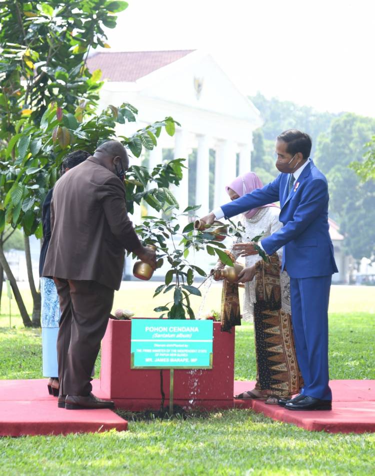Saat Ibu Iriana Ajak Istri PM PNG Keliling Kebun Raya Bogor