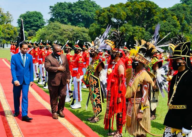 Presiden Jokowi Sambut Kunjungan Resmi PM Papua Nugini di Istana Bogor