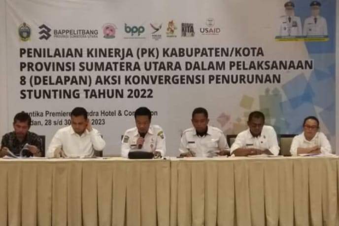 Oloan Paniaran Nababan, SH,MH Ketua TPPS Humbahas Hadiri Penilaian Kerja Pelaksanaan Aksi Konvergensi Penurunan Stunting di Medan