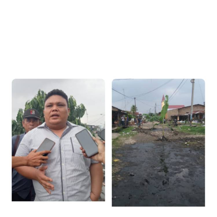 Tagih Janji Walikota Medan, Warga Tangkuk Bongkar 6 Tanam Pohon Pisang dan Pohon Mengkudu di Tengah Jalan