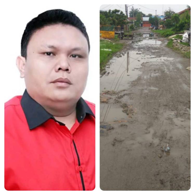 Warga dan Politisi PDIP Minta Kadis PU Segera Perbaiki Jalan di Tangkuk Bongkar 6