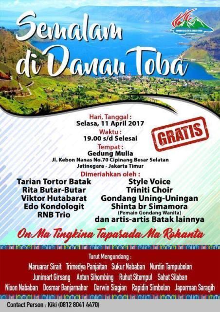 Malam Ini Tokoh Nasional Batak Bertemu Satukan Tekad  Membangun Sumut 