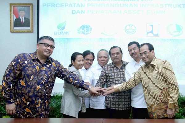 Empat Menteri dan Jaksa Agung Teken MoU Percepatan Pembangunan Infrastruktur Serta Penataan Aset BUMN di Sumut
