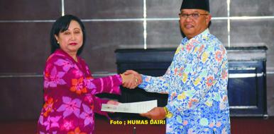 Wabup Serahkan LKPD  Dairi Tahun 2016 kepada BPK RI