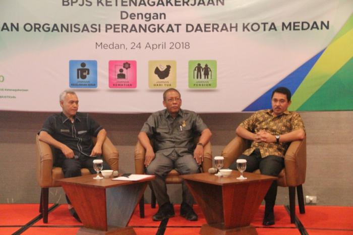 Asisten Ekonomi Pembangunan Setda Kota Medan Menghadiri Rapat Koordinasi BPJS Ketenagakerjaan dengan Jajaran OPD