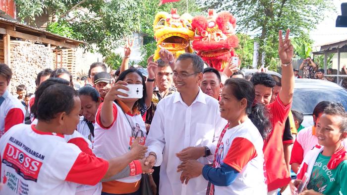 Resmikan Posko Patriot, Sihar Disambut Barongsai dan Reog
