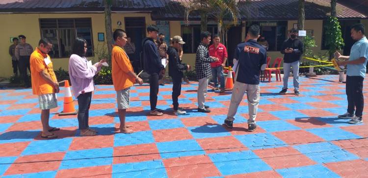 Polres Taput Gelar Rekonstruksi Kasus Pembunuhan Dan Penganiayaan Di Siborongborong Taput