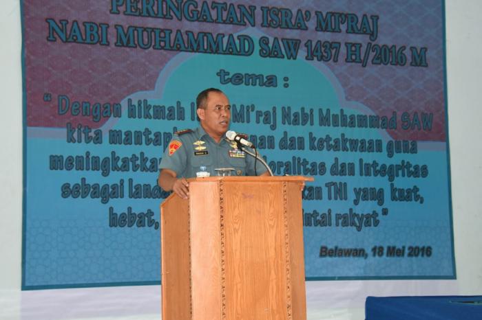 Lantamal I Peringati Isra Mi'raj Tahun 2016