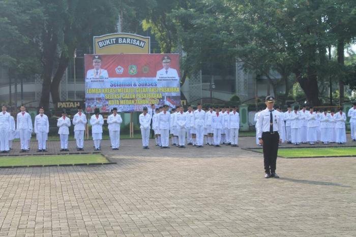 816 Pelajar SMA Ikuti Lomba Gelar Aksi Pakibra dan Seleksi Paskibraka Kota Medan Tahun 2017