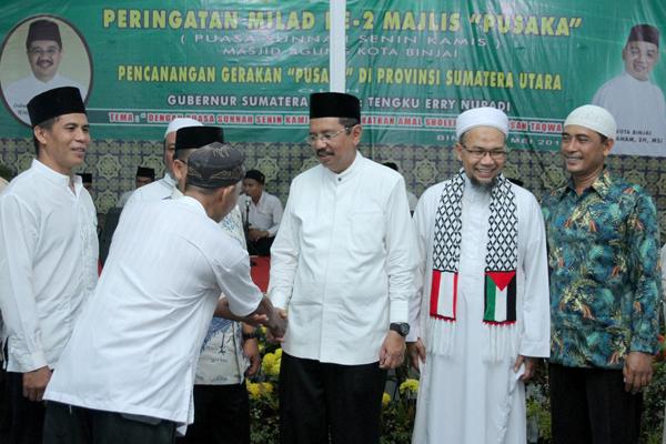 Saat di Binjai, Gubernur Canangkan Gerakan Puasa Senin Kamis