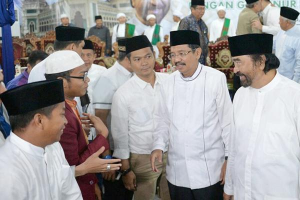 Silaturahmi Tokoh Nasional dengan Alim Ulama, Surya Paloh Doakan Pembangunan Sumut