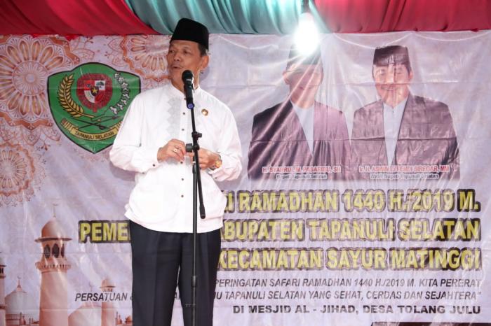 Bupati Tapsel Ajak Masyarakat Tidak Terpengaruh Ajakan Aksi Pasca Pemilu