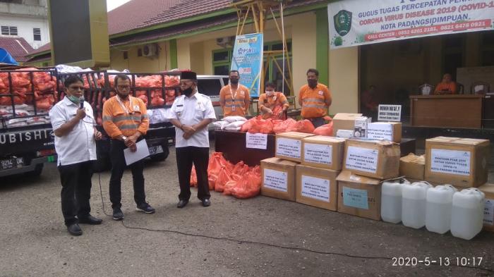 Tambang Emas Martabe Bantu Alkes Covid 19 Dan 500 Paket Sembako di Kota Padangsidimpuan