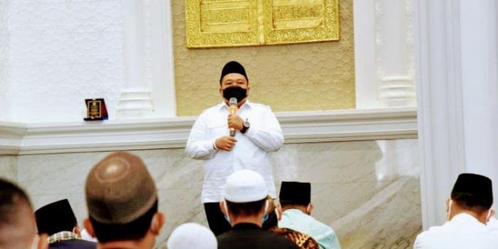 Bupati Tapsel Shalat Idul Fitri 1442 H di Masjid Agung Syahrun Nur Sipirok